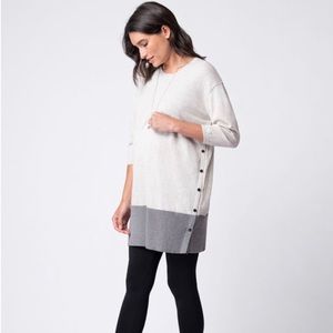 Seraphine side button maternity sweater